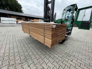 Ca. 100x Guyana Teak vlonderplanken, 21x145mm, lengte 275cm